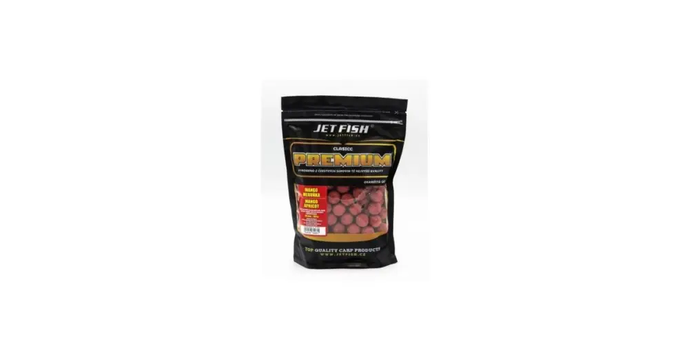 Hit Sezóny Jet Fish Boilie Premium Clasicc 700 g 20 mm - Mango Meruňka
