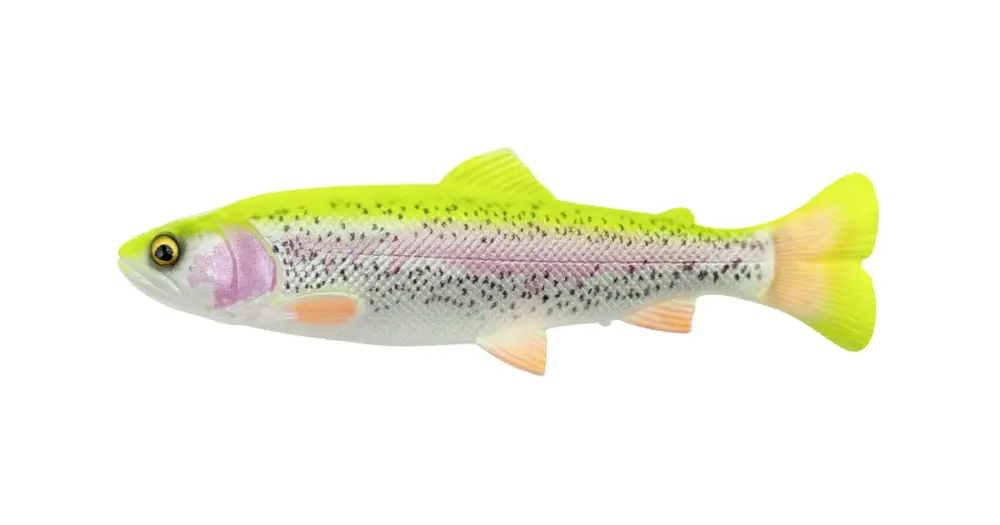 Víkendová Akce Savage Gear Gumová Nástraha 4D Linethru Pulsetail Trout Slow Sink Lemon Trout - 20 cm 102 g