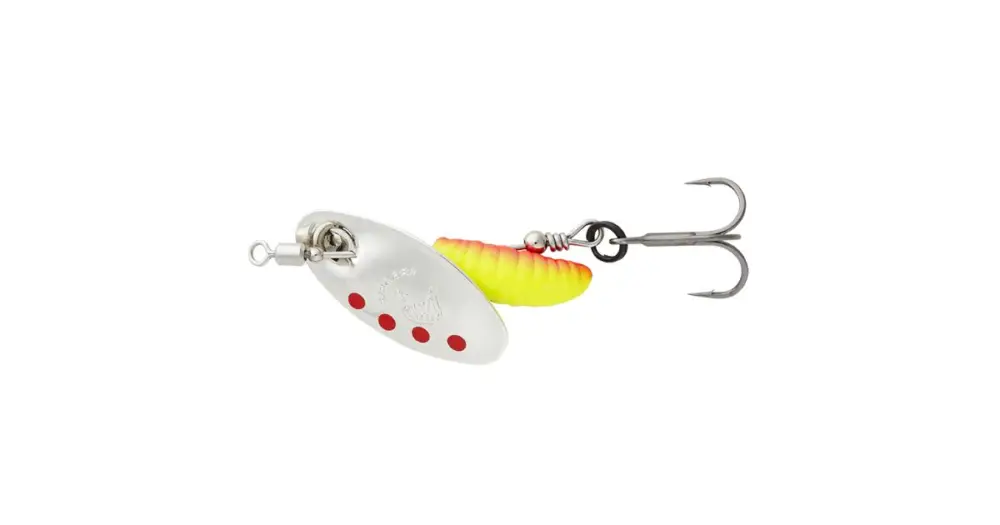 Sleva Savage Gear Třpytka Grub Spinners Silver Red Yellow - #1 3,8 g