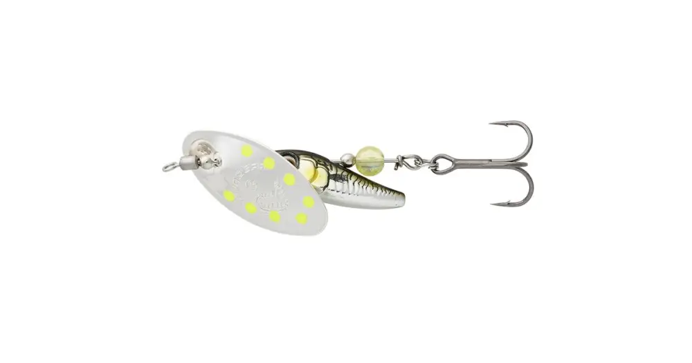 Savage Gear Třpytka Sticklebait Spinner Green Silver Ayu - 2 7,3 g Originální