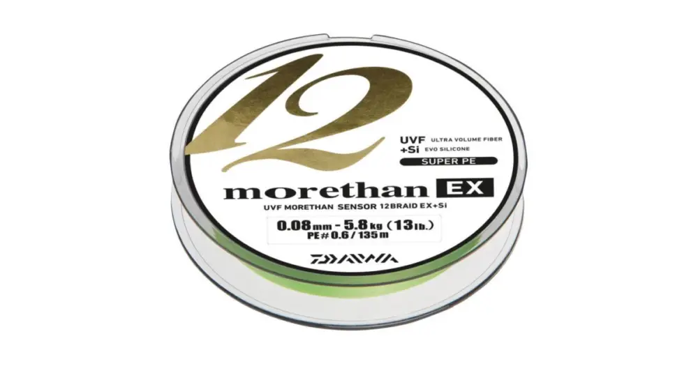 Daiwa Splétaná Šňůra Morethan 12 Braid EX+SI - 0,16 mm 14 kg 300 m Vysoce Kvalitní