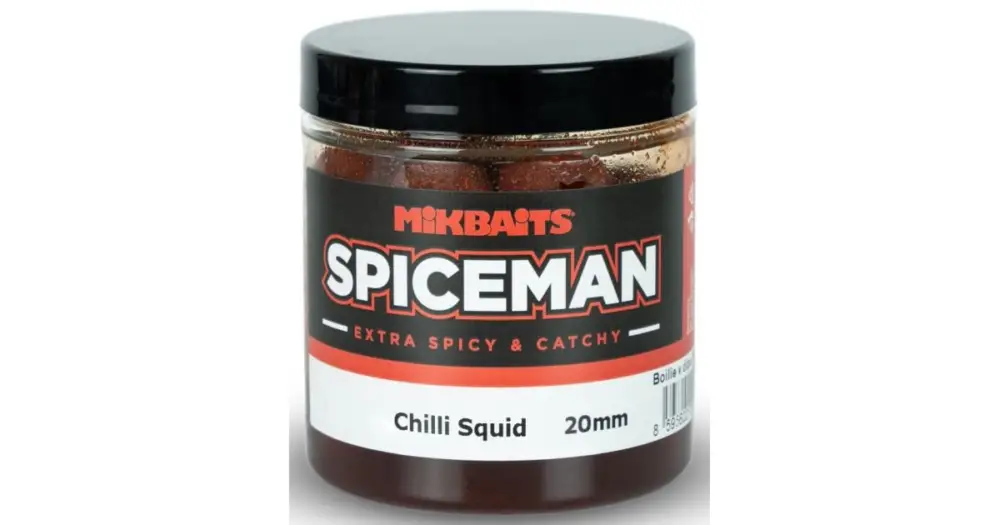 Originální Mikbaits Boilie V Dipu Spiceman Chilli Squid 250 ml - 20 mm