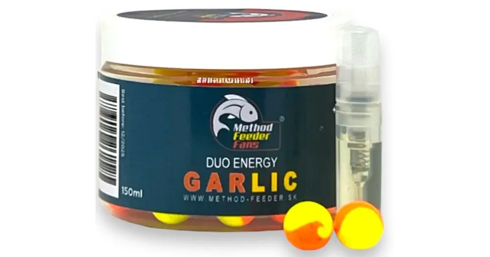 Sleva Method Feeder Fans Pop Up Duo Energy 15 mm 100 ml + Sprej Esence 2 ml - Česnek