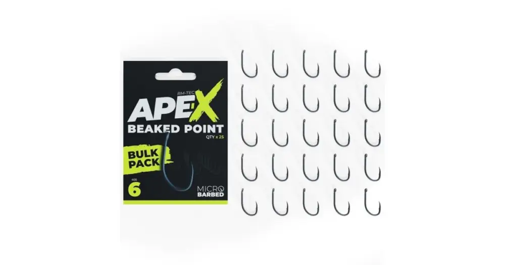 RidgeMonkey Háčky Ape-X Beaked Point Barbed Bulk Pack 25 ks - 6 Hit Sezóny