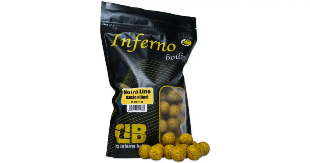 Tovární Cena Carp Inferno Boilies Nutra Line Banán Oliheň - 1 kg 24 mm
