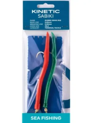 Značkový Kinetic Návazec Sabiki Gummi-Makk Red Green 140 cm 8/0