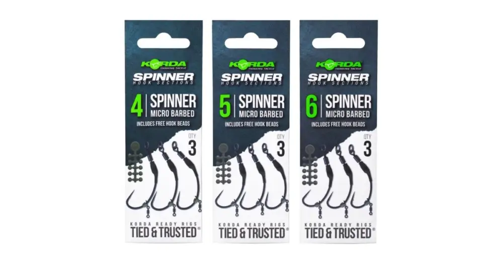 Korda Návazec Spinner Hack Sections Spinner Barbless Bez Protihrotu - 6 Pouze Dnes