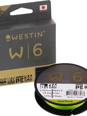Westin Splétaná Šňůra W6 8 Braid Lime Punch 135 m - 0,165 mm 8,3 kg Omezená Nabídka