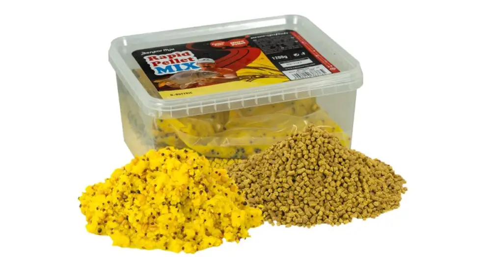 Horká Nabídka Benzar Mix Pelety Rapid Mix 1200 g - Kyselina Máslová (žlutá)