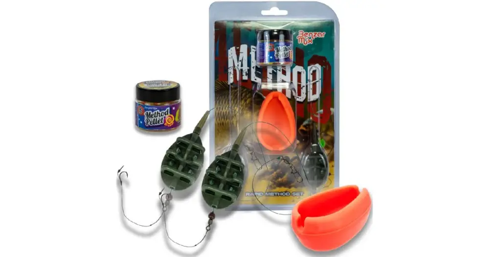 Omezená Nabídka Benzar Mix Návazec Krmítko Set Rapid Method Háček 10 0,12 mm 7,65 kg
