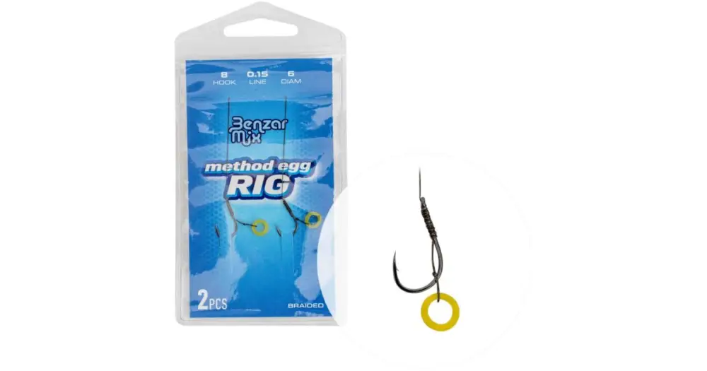 Must-Have Benzar Mix Návazec Braided Method Egg Rig 8,5 cm 2 ks - Háček 10
