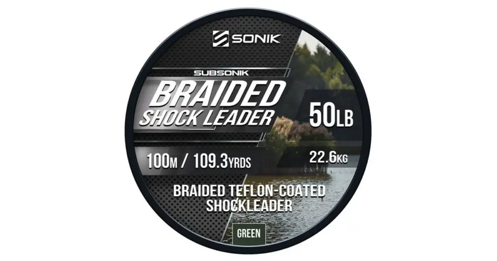 Objednat Nyní Sonik Šňůra Braided Shock Leader Green 50 m 50 lb 22,6 kg