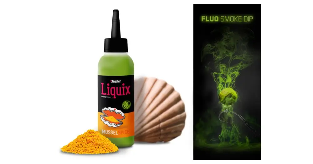 Delphin Fluo Dip D Snax Liquix 100 ml - Mušle Koření Vysoce Kvalitní
