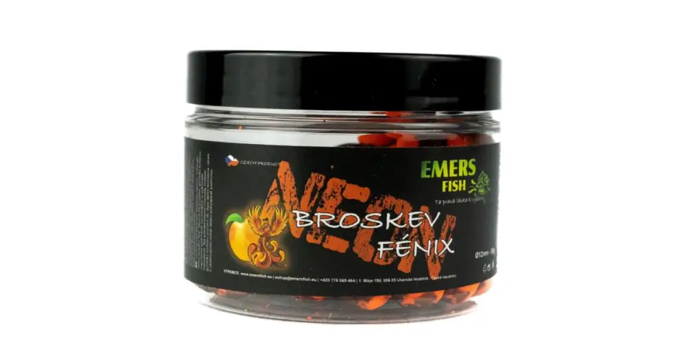 Emersfish Boilie Neonky Broskev Fénix 50 g - 12 mm Časově Omezené