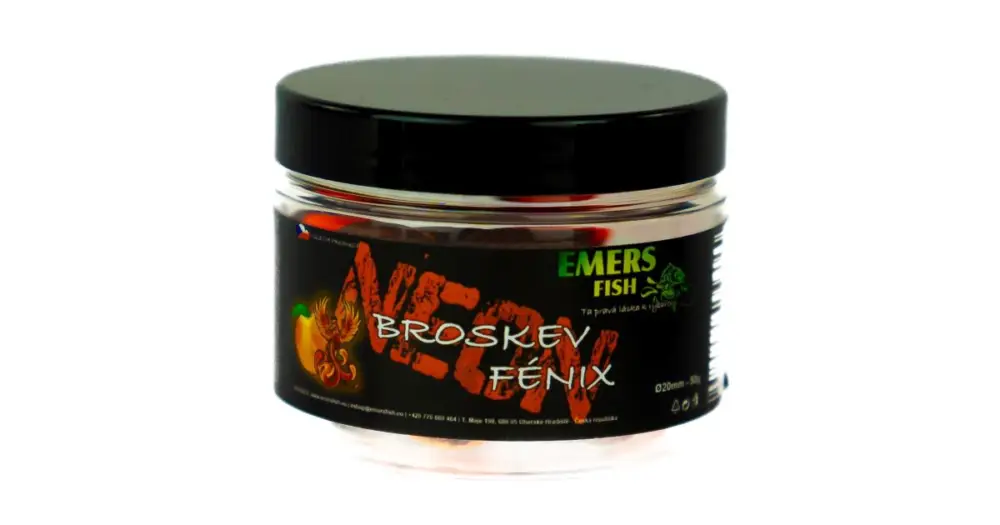 Doprava Zdarma Emersfish Boilie Neonky Broskev Fénix 50 g - 24 mm