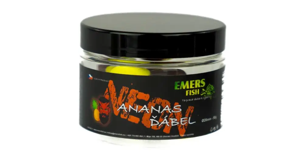 Emersfish Boilie Neonky Ananas Ďábel 50 g - 24 mm Cenově Výhodný