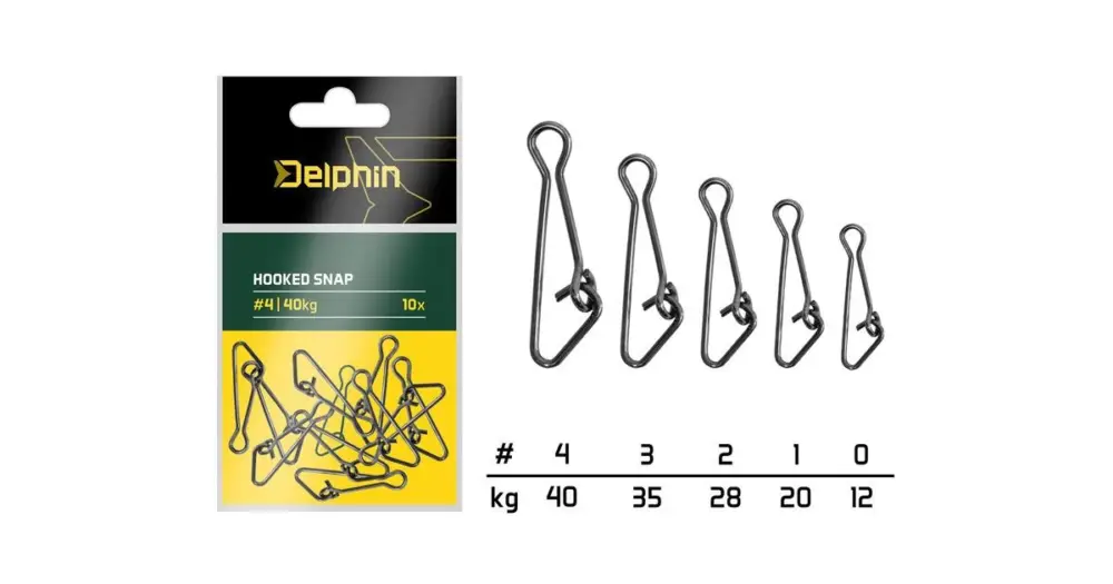 Bezpečná Platba Delphin Karabinka Hooked Snap 10 ks - Velikost 0 Nosnost 12 kg