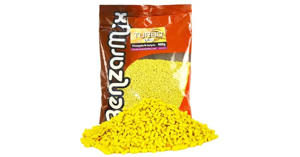 Benzar Mix Pelety Fluo Turbo Pellet 800 g 1,6 mm - Ananas N-Butyric Cenově Výhodný