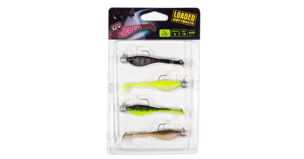 Zlevněný Fox Rage Gumová Nástraha UV Mini Fry Mixed Colour Loaded Lure Pack
