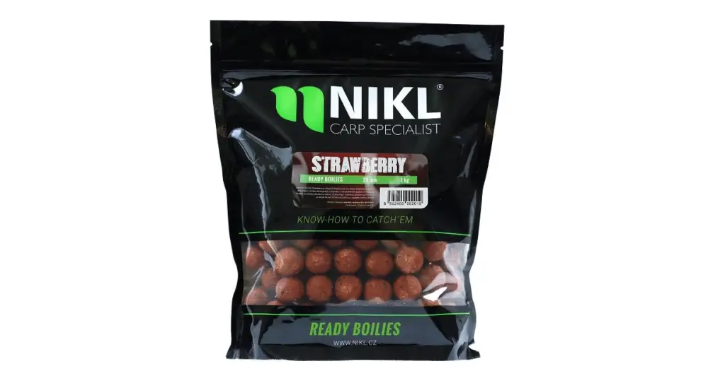 Nikl Hotové Boilies Strawberry - 1 kg 20 mm Nejlepší Volba