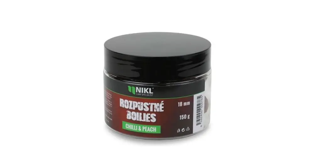 Nikl Rozpustné Boilies Chilli & Peach 150 g - 18 mm Vysoce Kvalitní