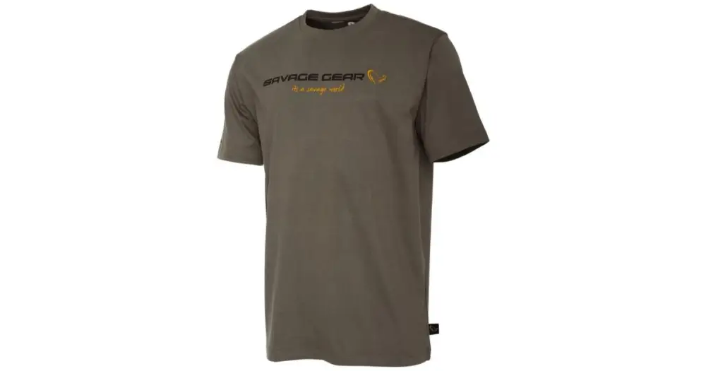 Savage Gear Tričko SG4 Logo T-Shirt Loden Green - XXL Výhodná Nabídka
