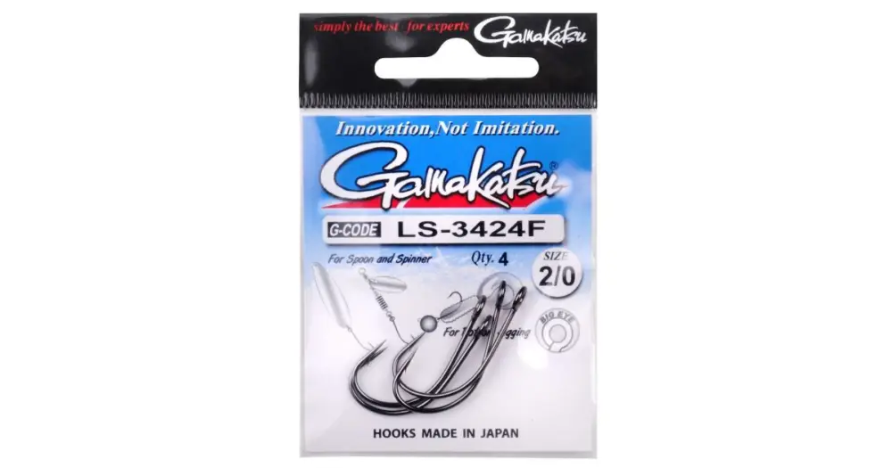 Rychlé Dodání Gamakatsu Háčky LS-3424F New Label Hooks Black - Velikost 6 Počet 10 ks