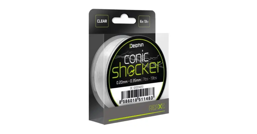 Nízká Cena Delphin Kónický Vlasec Conic Shocker Reaxe 6x13 m - 0,20-0,35 mm