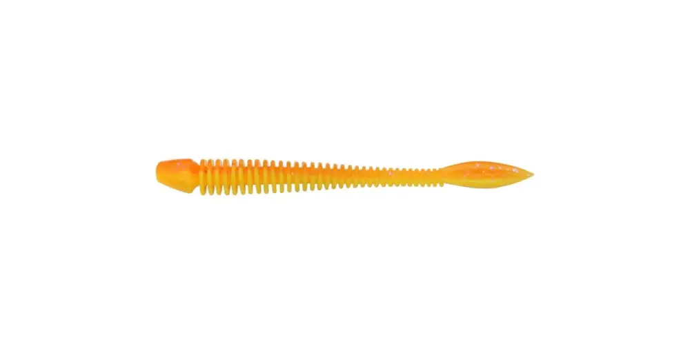 Berkley Gumová Nástraha PowerBait Power Flail Fluorescent Orange Sunshine Yellow 9 cm - 9 cm 8 ks Nová Kolekce