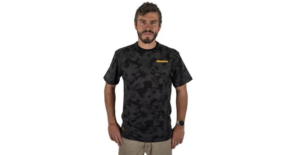 Časově Omezené Mikbaits Tričko Black Camou - M