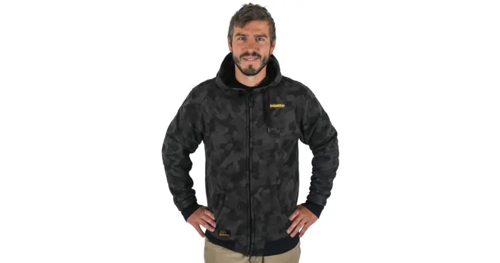 Mikbaits Bunda se zipem Black Camou Sherpa Černá - XL Omezená Nabídka