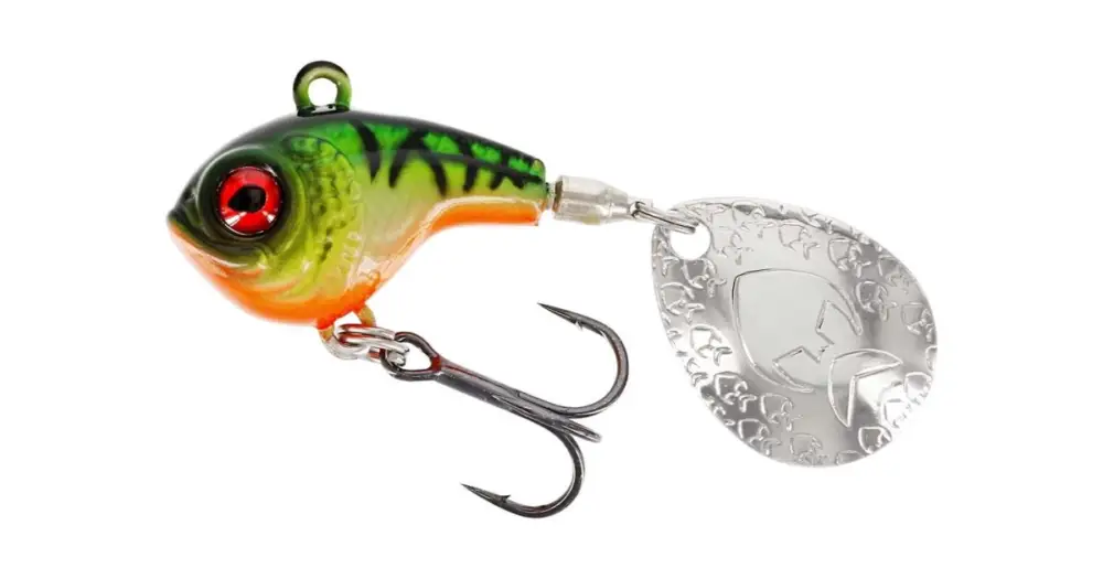 Sleva Westin Nástraha Dropbite Spin Tail Jig Firetiger - 2,6 cm 8 g