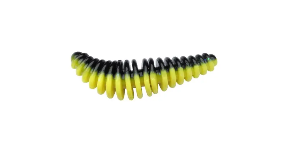 Berkley Gumová Nástraha PowerBait Power Pupa Black Sunshine Yellow - 4,5 cm 8 ks Zlevněný