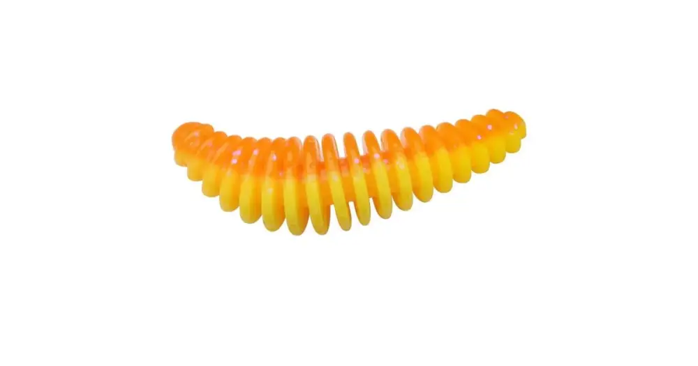 Hit Sezóny Berkley Gumová Nástraha PowerBait Power Pupa Fluo Orange Sunshine Yellow - 4,5 cm 8 ks