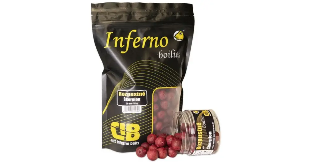 Carp Inferno Rozpustné Boilies Hot Line Škorpion Ověřený
