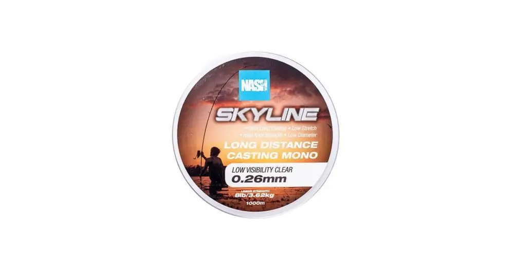 Nash Vlasec Skyline Mono Low Visibility Clear 1000 m - 0,26 mm 3,62 kg Nejlepší Cena