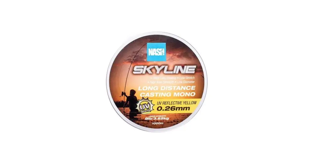 Nash Vlasec Skyline Mono UV Yellow 1000 m - 0,26 mm 3,62 kg Akce