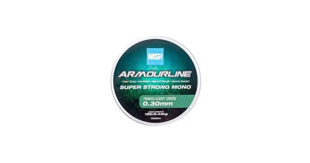 Nash Vlasec Armourline Super Strong Mono Green 1000 m - 0,30 mm 5,44 kg Finální Výprodej