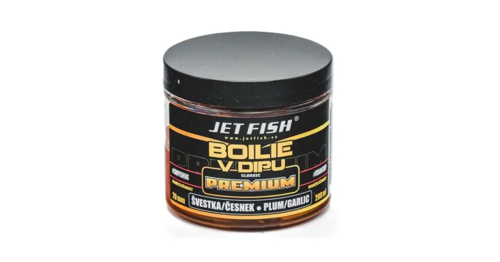 Nízká Cena Jet Fish Boilie V Dipu Premium Clasicc 200 ml 20 mm