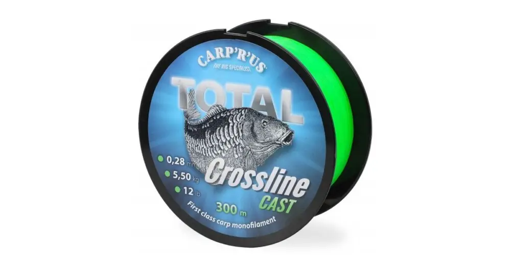 Carp´R´Us Vlasec Total Crossline Cast Green 500 m - Průměr 0,25 mm / Nosnost 4,5 kg Jen Po Omezenou Doba