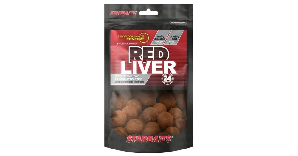Starbaits Boilie Red Liver - 200 g 24 mm Poslední Šance