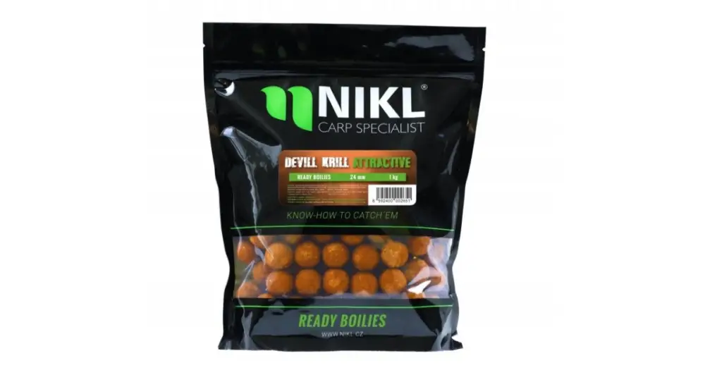 Objednat Nyní Nikl Hotové Boilie Attractive Devill Krill - 3 kg 24 mm