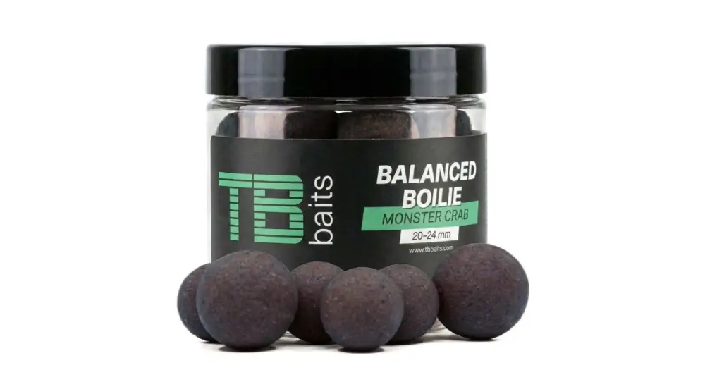 Akční Nabídka TB Baits Vyvážené Boilie Balanced + Atraktor Monster Crab 100 g 20-24 mm
