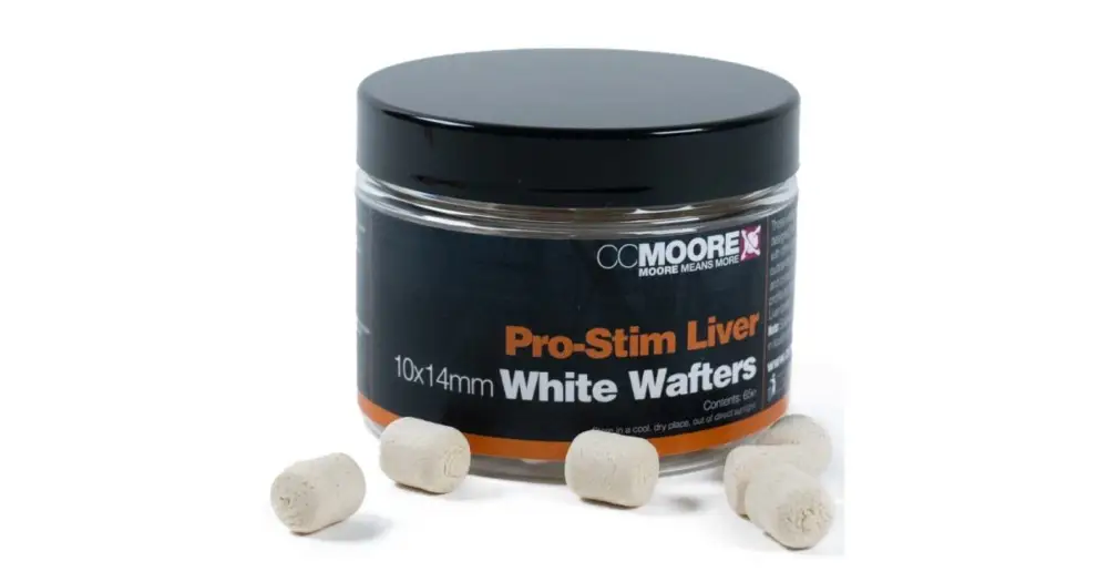Expresní Doručení CC Moore Vyvážené Boilie Dumbels Wafters Pro-Stim Liver White 10x15 mm
