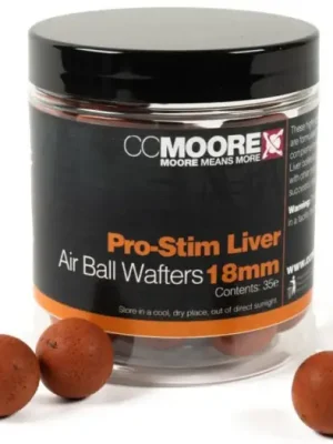 Akční Nabídka CC Moore Vyvážené Boilie Pro-Stim Liver Air Ball Wafters - 18 mm 35 ks