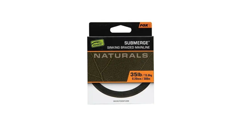 Víkendová Akce Fox Splétaná Šňůra Naturals Submerge Braid 300 m - 0,38 mm 29.5 kg