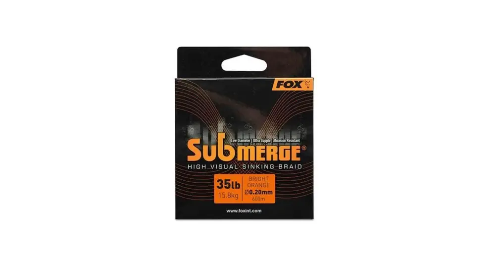 Fox Splétaná Šňůra Submerge Orange Sinking Braid 600 m Zlevněný
