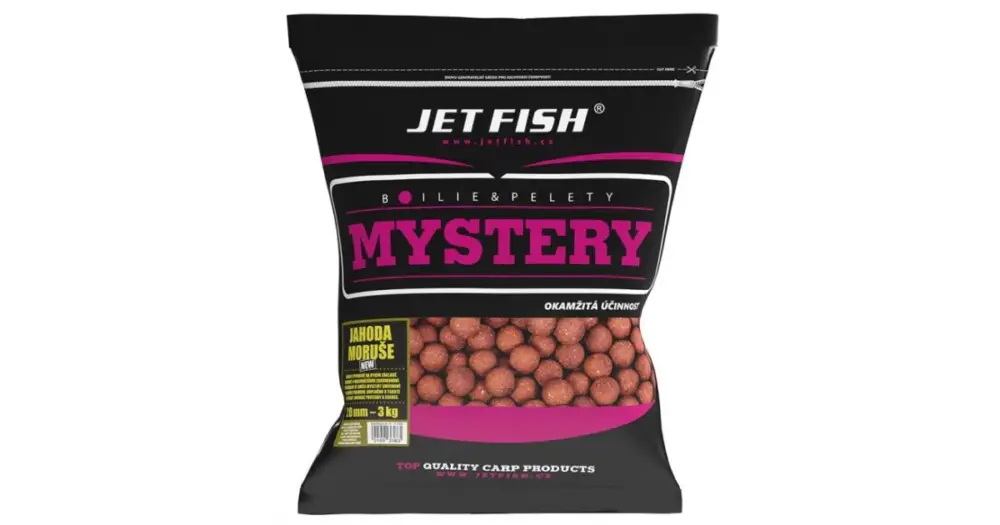 Jet Fish Boilie Mystery Jahoda/Moruše New 3 kg - 20 mm Expresní Doručení