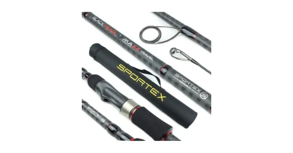 Cenová Bomba Sportex Prut Black Pearl MAXX Travel Saltwater 4-díl 2,2 m 25-84 g