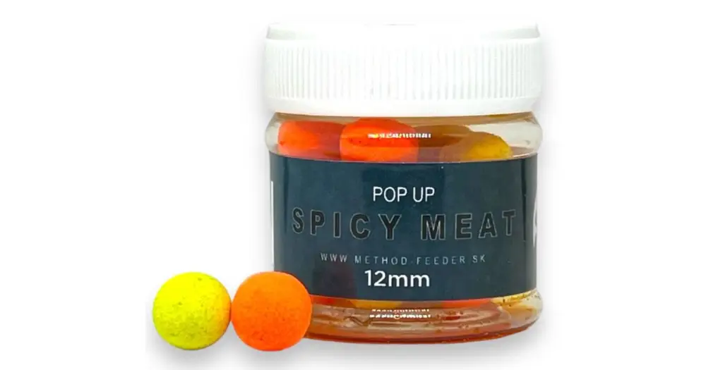 Method Feeder Fans Pop Up Fluo 12 mm 50 ml - Spice Meat Jen Po Omezenou Doba